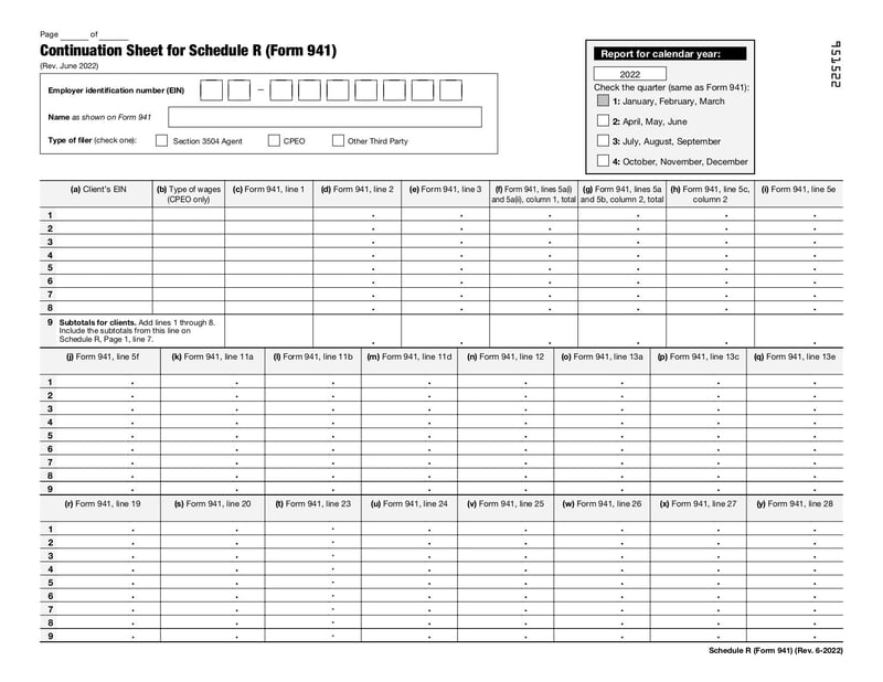 Large thumbnail of Schedule R (Form 941) - Oct 2022