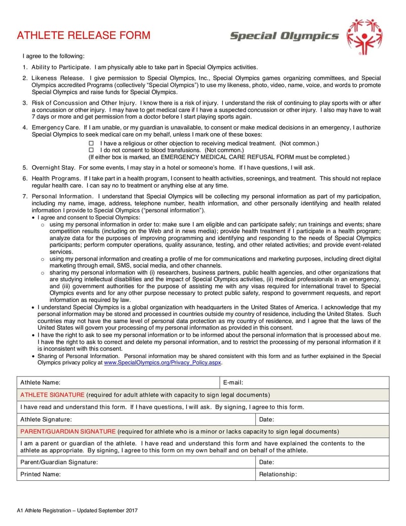 Large thumbnail of SOTX Registration and Medical Form - Sep 2017