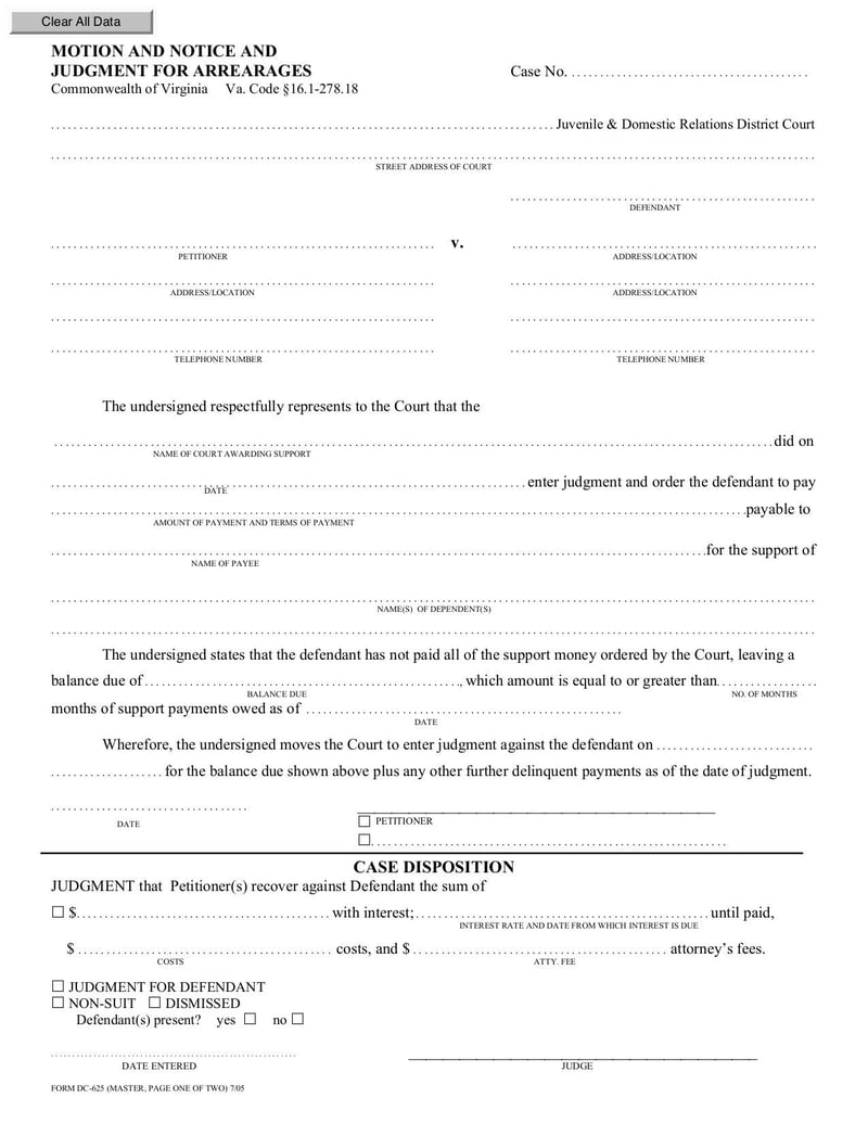 Large thumbnail of Form DC-625 - Sep 2015
