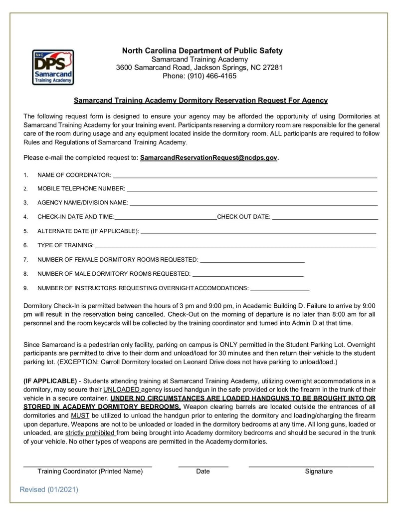 Large thumbnail of Samarcand Training Academy Dormitory Reservation Request For Agency - Dec 2020