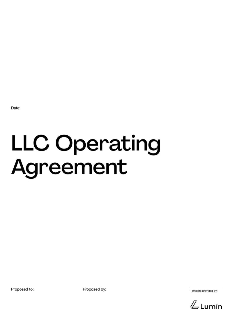Large thumbnail of LLC Operating Agreement