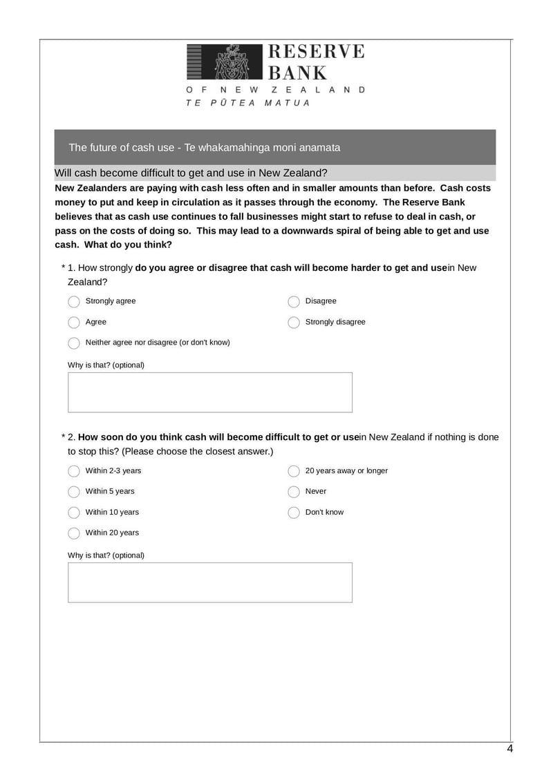 Large thumbnail of Future of Cash Feedback Form - Aug 2019