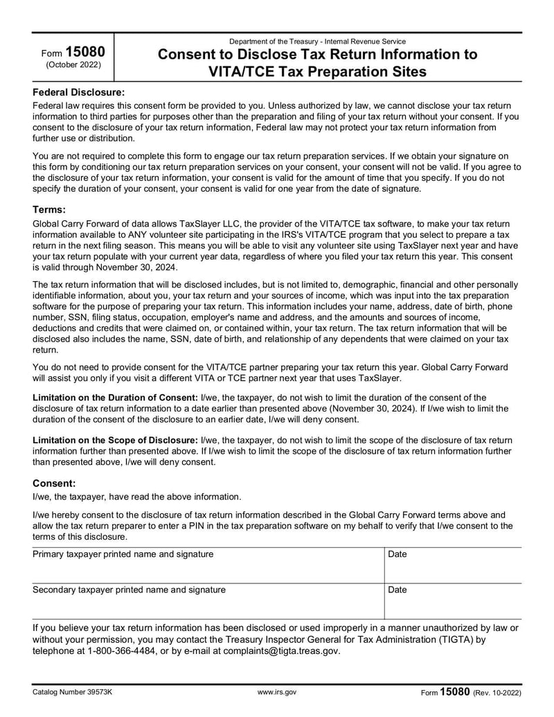 Large thumbnail of Form 15080 - Oct 2022