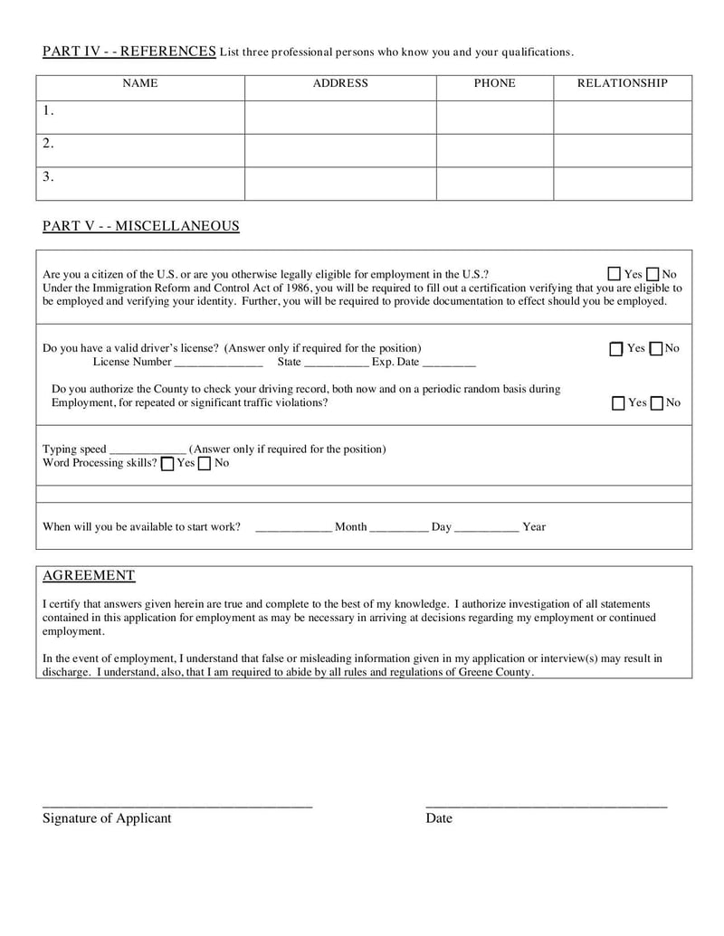 Large thumbnail of Application for Employment - Jul 2020