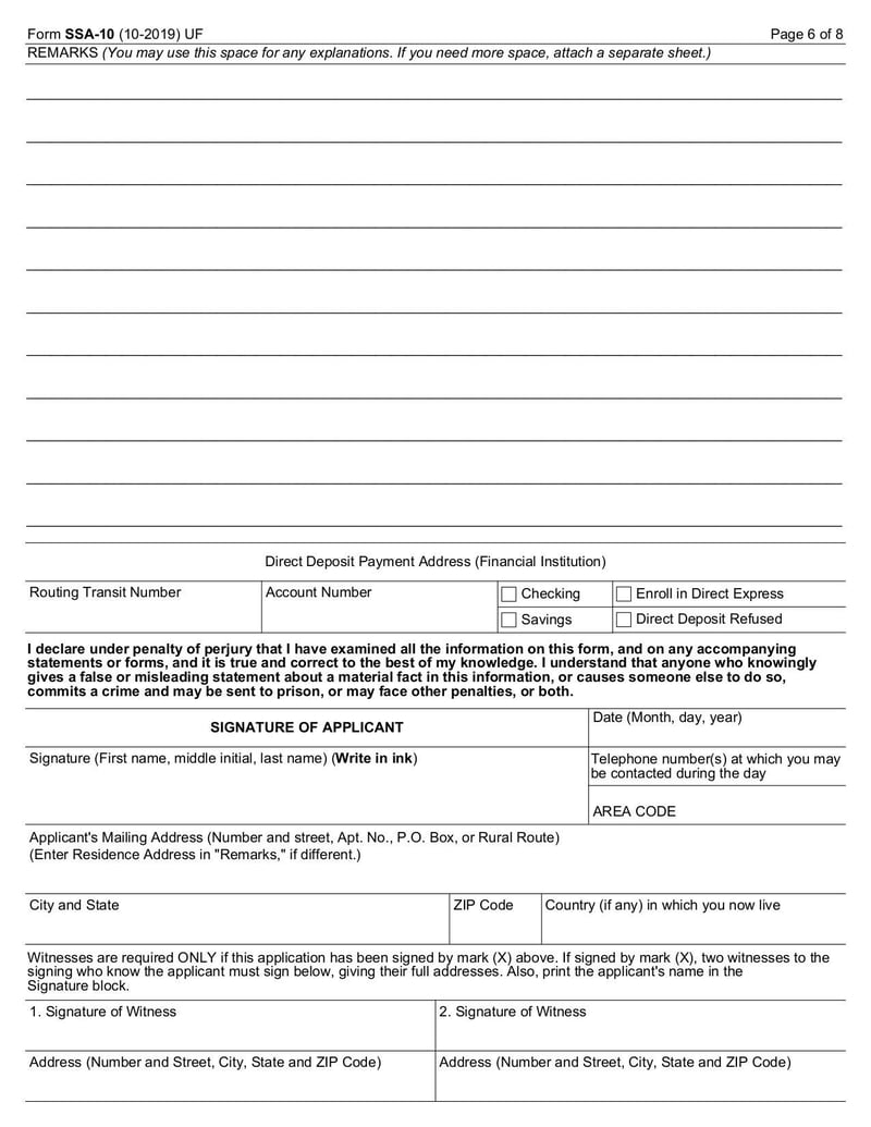 Large thumbnail of Application for a Social Security Card | Form SSA-10 - Oct 2019