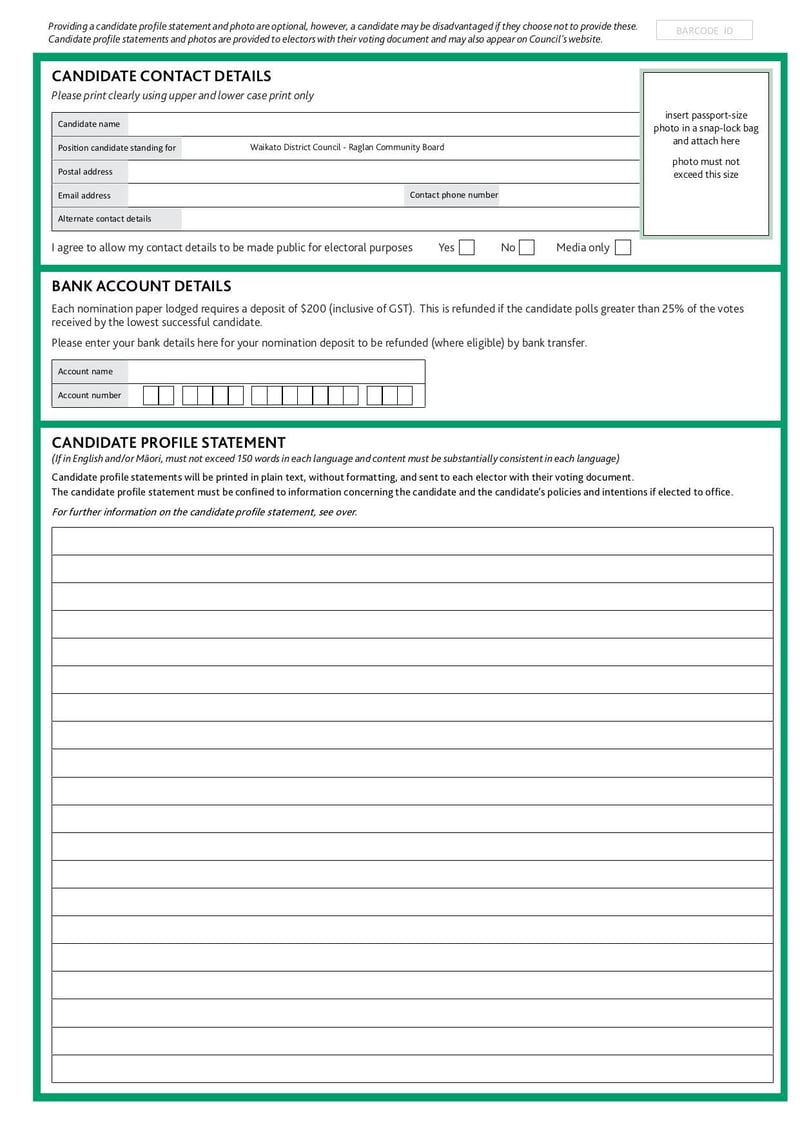 Large thumbnail of Raglan Community Board Nomination Form - Jul 2022