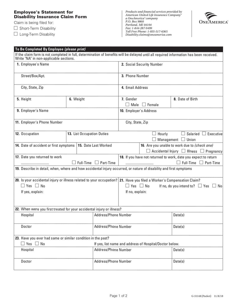 Form G-28203 | Fill and sign online with Lumin for Free Printable 2019 Ada Claim Form