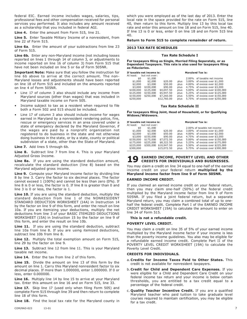 Large thumbnail of Maryland Form 515 - Sep 2017