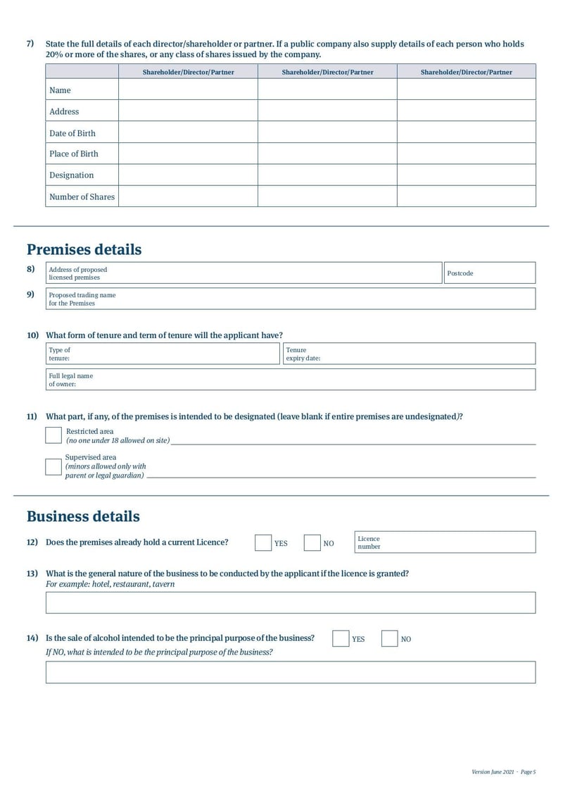 Alcohol On-Licence Application Form | Fill and sign online with Lumin for Downloadable Free Printable Spanish Job Application Form