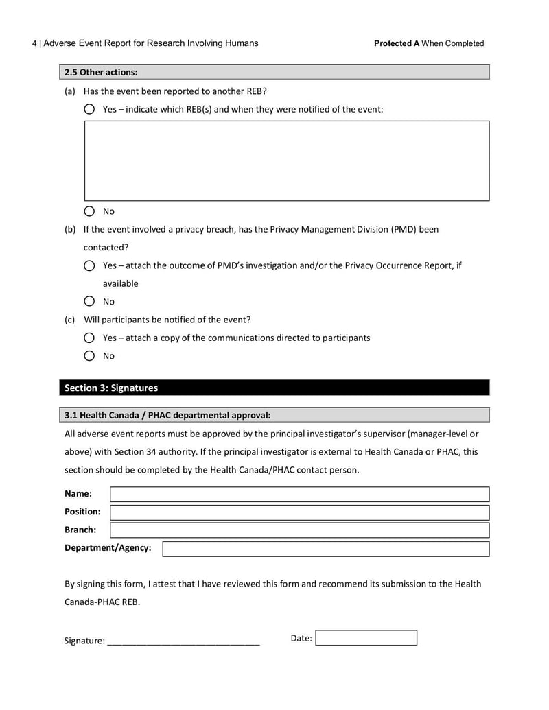 Large thumbnail of Adverse Event Reporting Form - Mar 2022