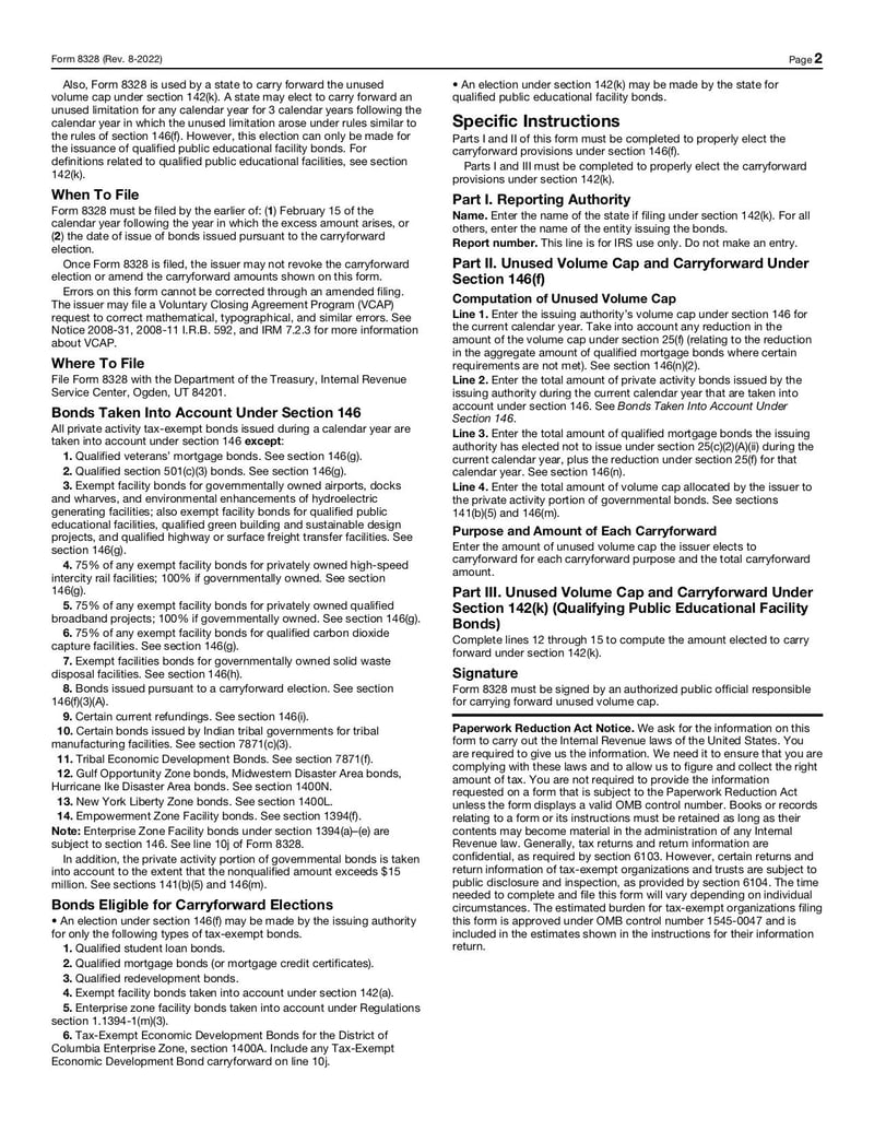 Large thumbnail of Form 8328 - Aug 2022