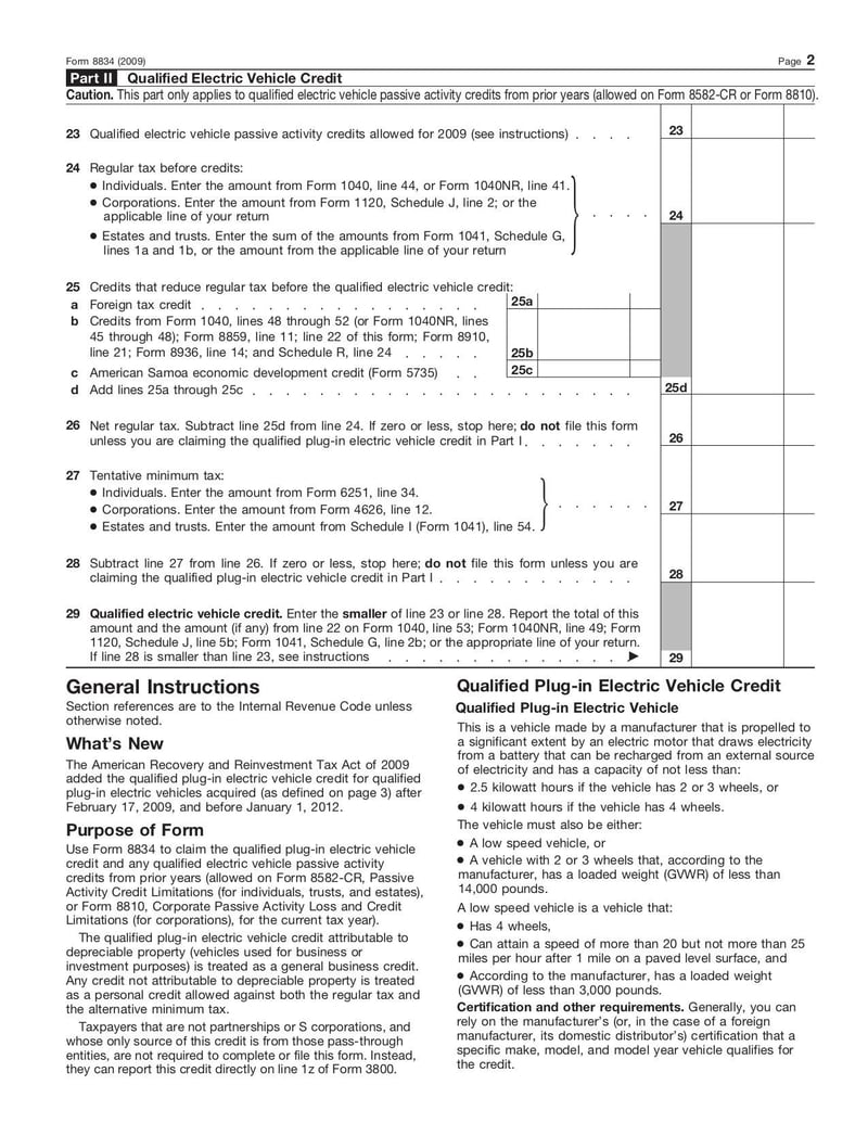 Large thumbnail of Form 8834 - Jan 2010