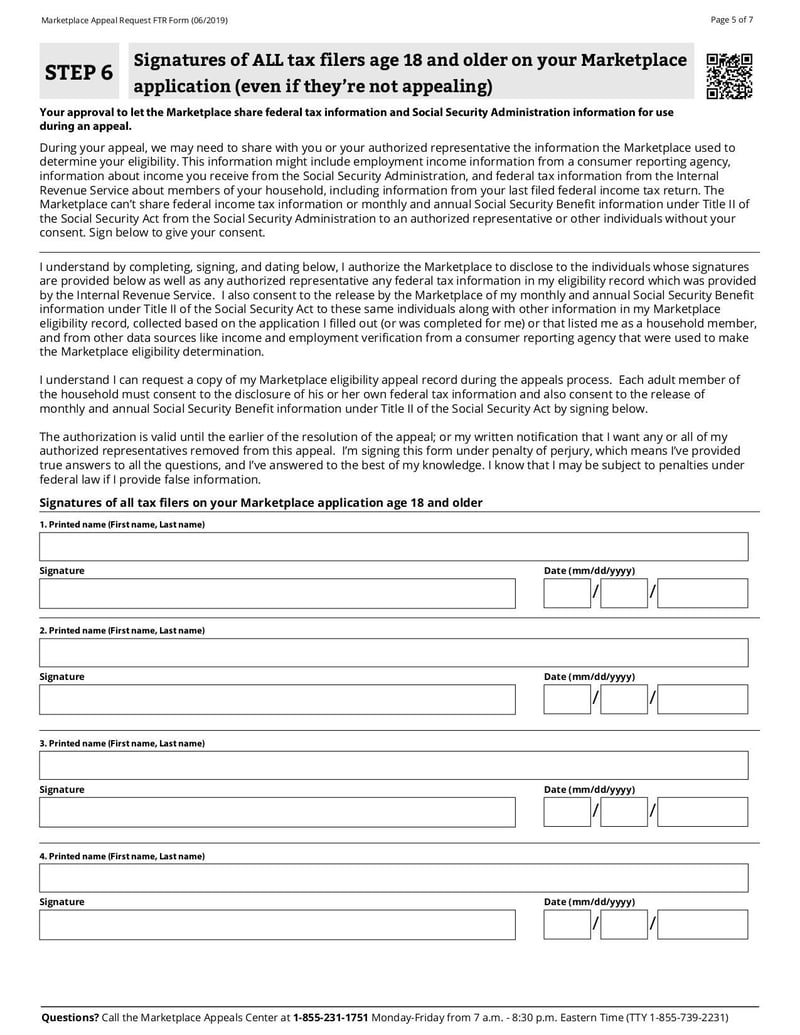 Large thumbnail of Marketplace Appeal Request FTR Form - Jun 2019