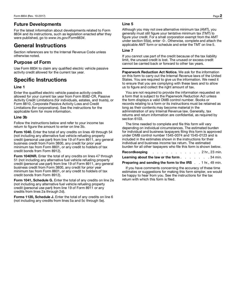 Large thumbnail of Form 8834 - Oct 2017