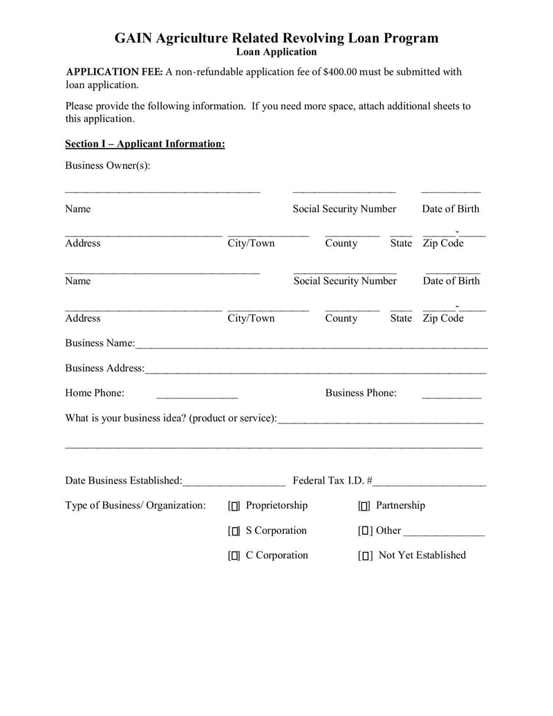 Large thumbnail of GAIN Application Form - Jun 2016