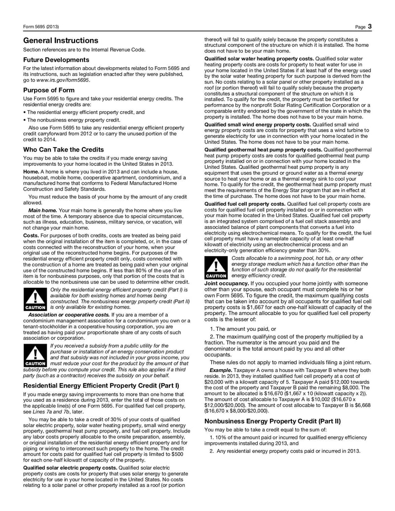 Large thumbnail of Form 5695 - Oct 2013