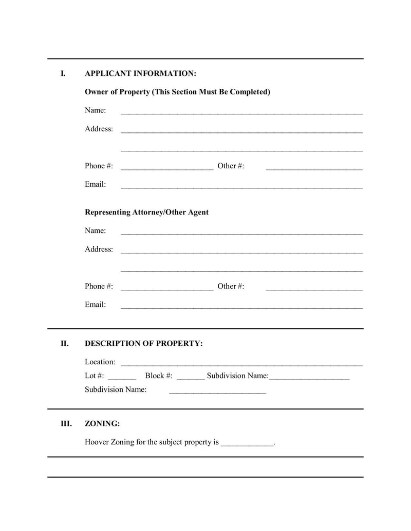 Large thumbnail of Board of Zoning Adjustment Application Form - Sep 2020