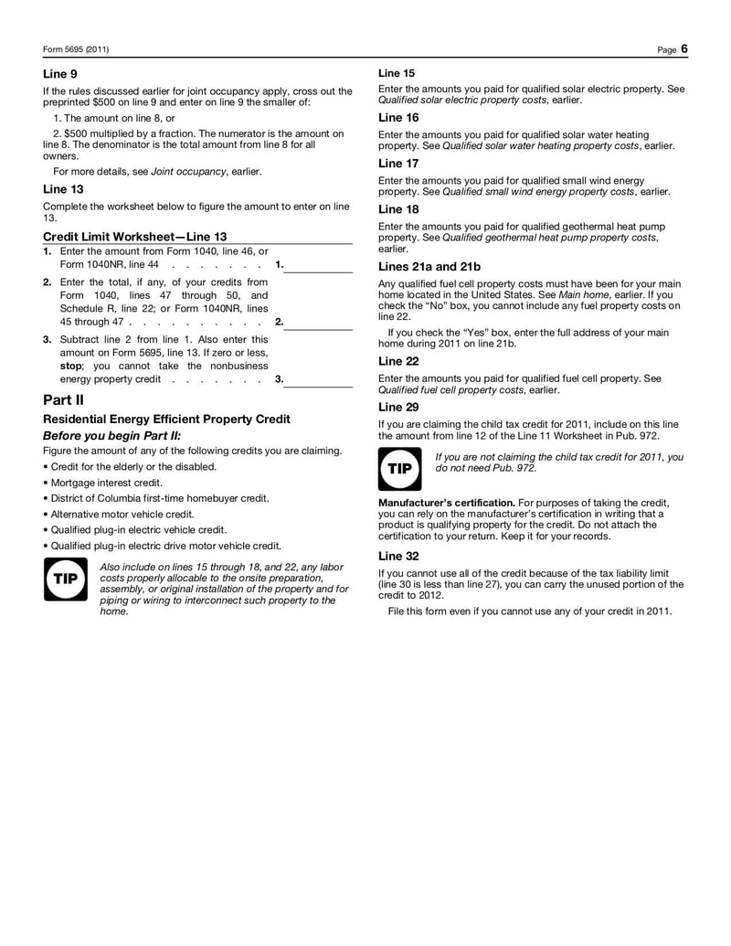 Large thumbnail of Form 5695 - Nov 2011