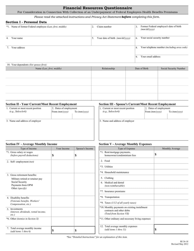 Large thumbnail of Form RI 34-18