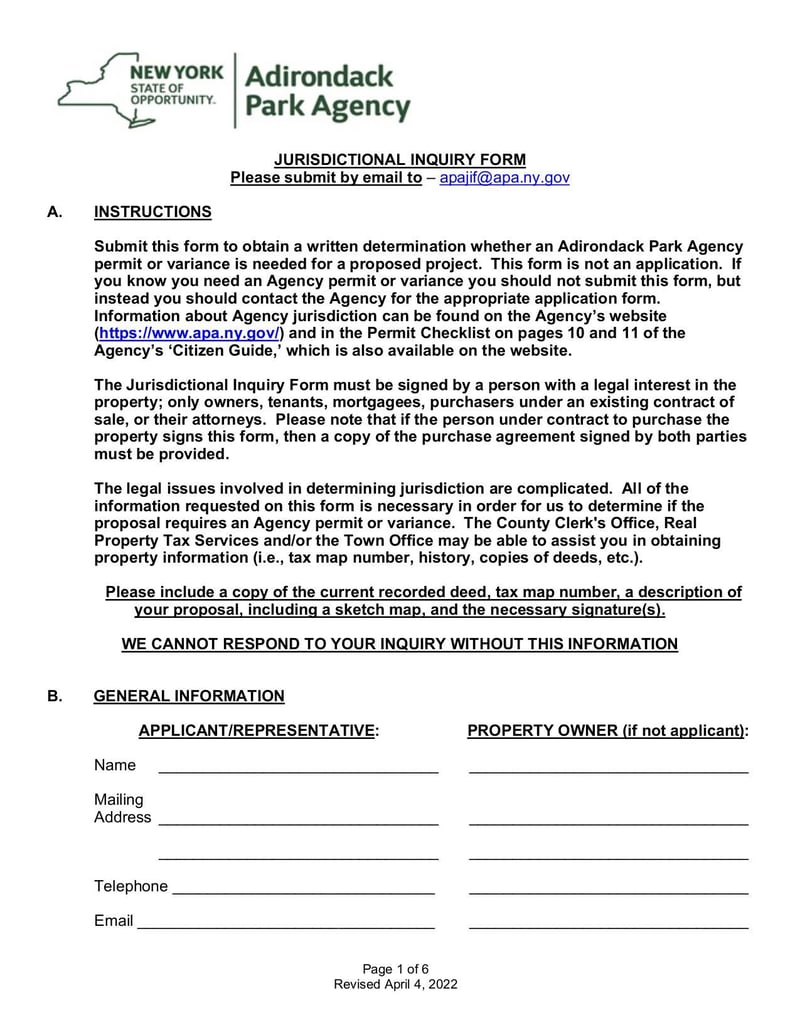 Large thumbnail of NYS APA Jurisdictional Inquiry Form - Apr 2022