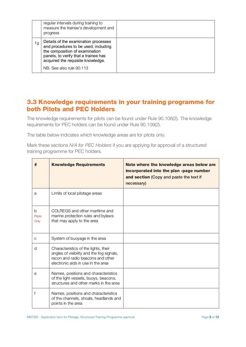 Large thumbnail of Application Form for Pilotage - Aug 2022