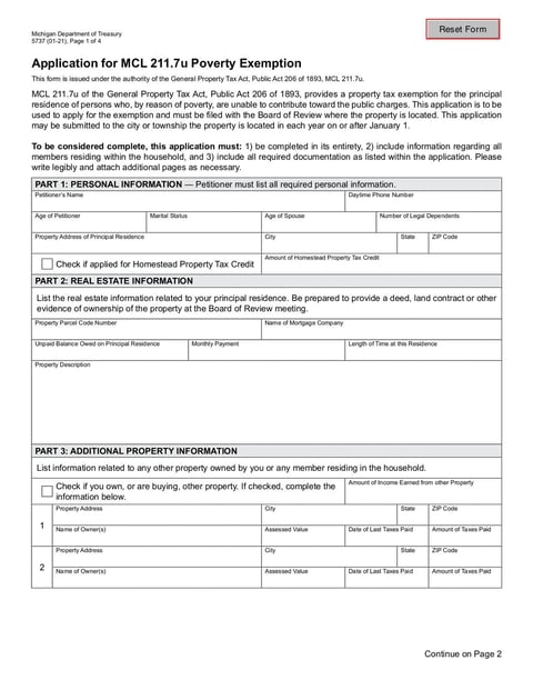 Application for MCL 211.7u Poverty Exemption - Jan 2021 - page 10