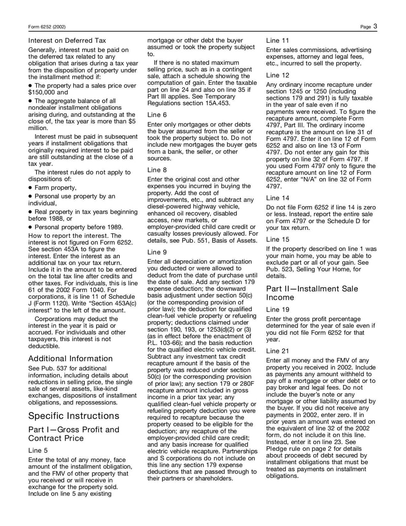 Large thumbnail of Form 6252 - Jun 2002