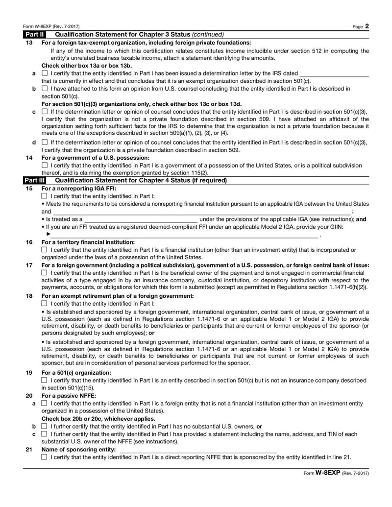 Large thumbnail of Form W-8EXP - Jul 2017