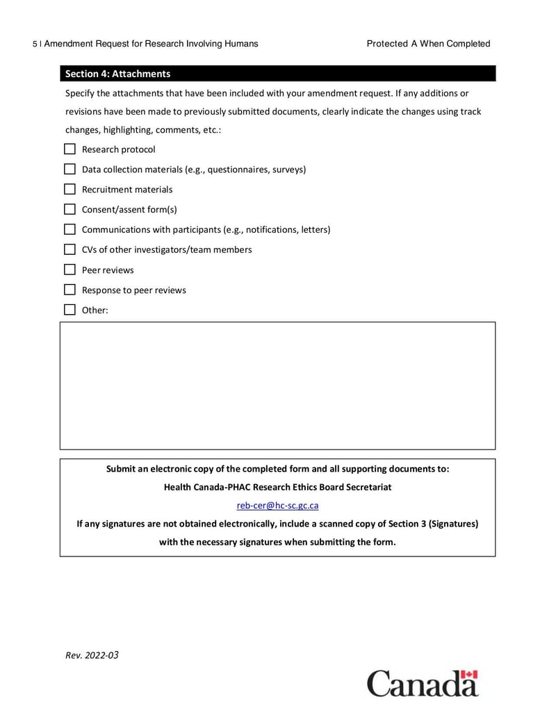 Large thumbnail of Amendment Request for Research Involving Humans - Mar 2022