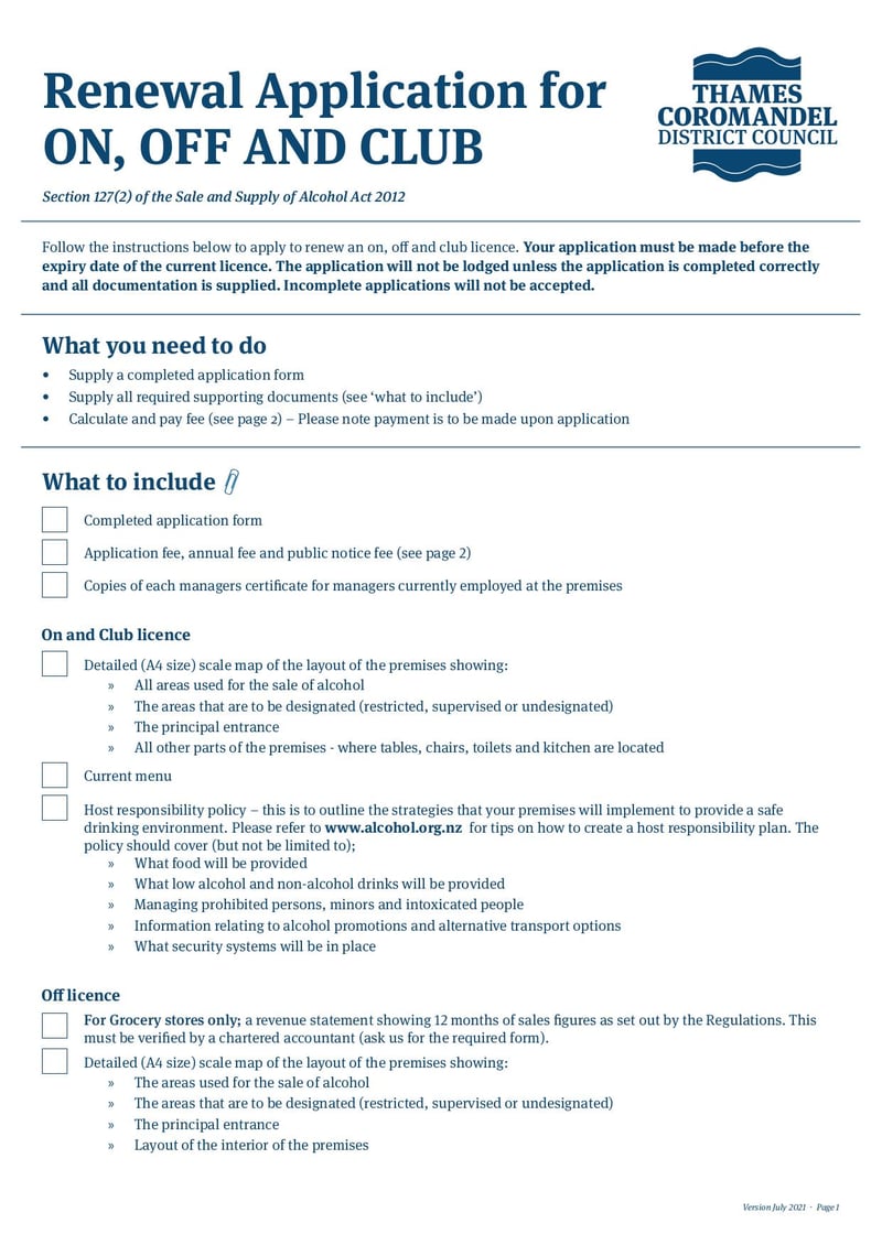 Large thumbnail of Renewal Application for ON OFF and CLUB - Jul 2020