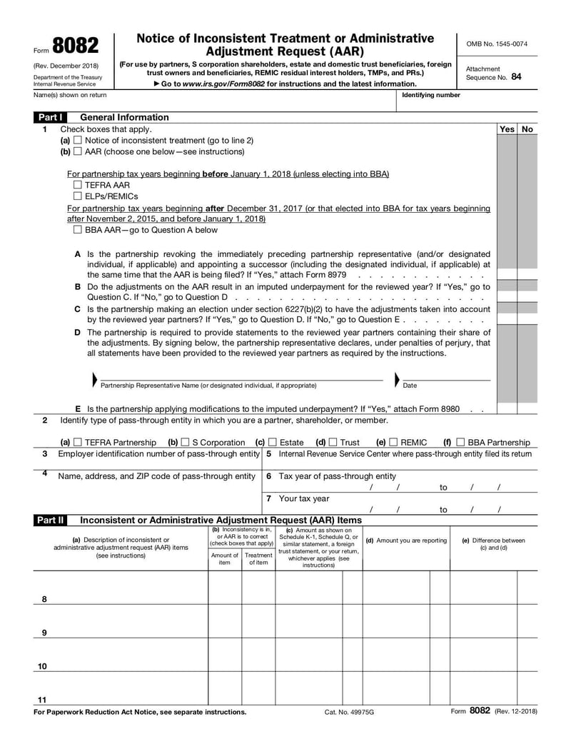 Large thumbnail of Form 8082 - Dec 2018