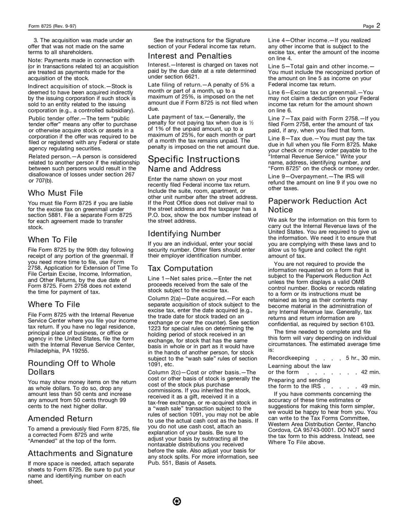 Large thumbnail of Form 8725 - Sep 1999