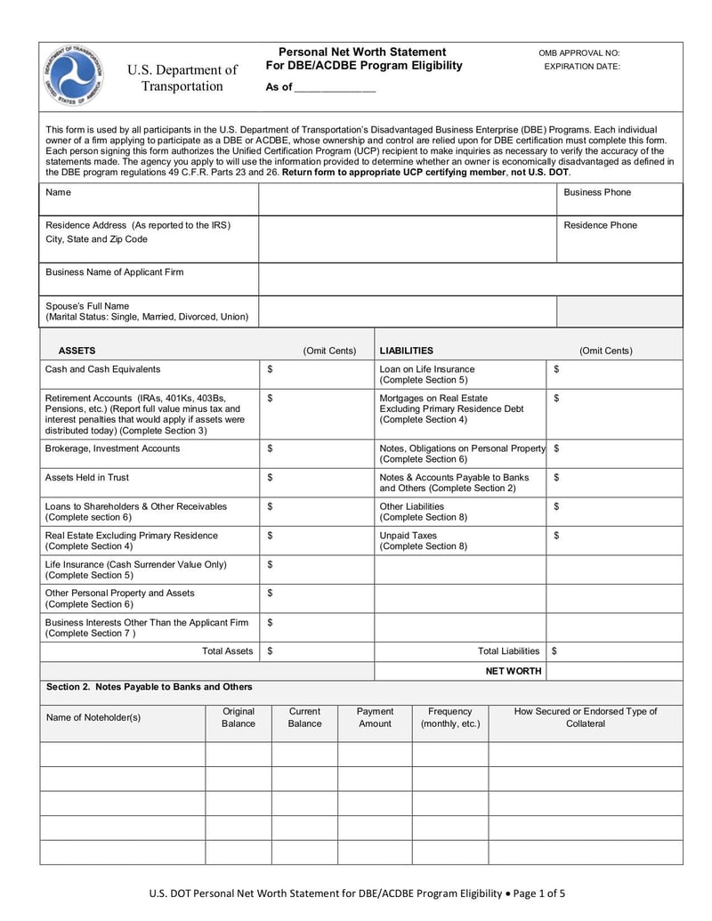 Personal Net Worth Statement | Fill and sign online with Lumin for Net Worth Statement Template Download Free