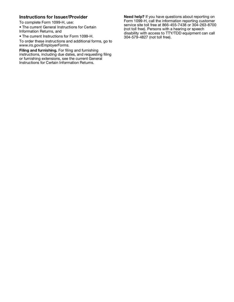 Large thumbnail of Form 1099-H - Jan 2022