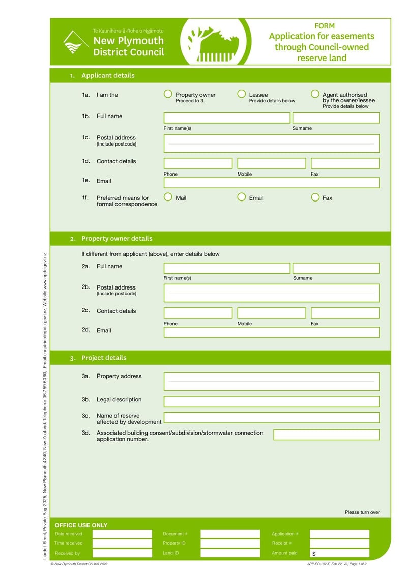 Large thumbnail of Application for Easements Through Council Owned Reserve Land - Feb 2022