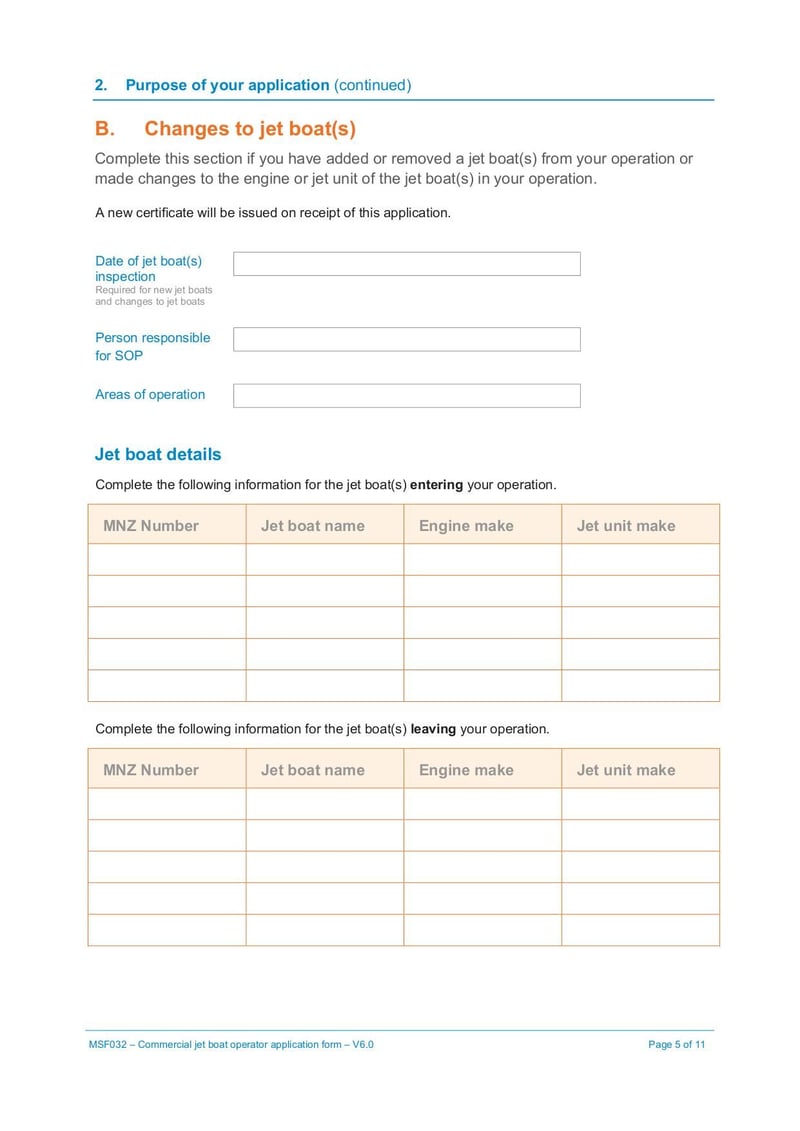 Large thumbnail of Commercial Jet Boat Operator Application Form - Jul 2021