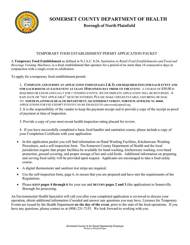 Temporary Food License Application Fill and sign online with Lumin