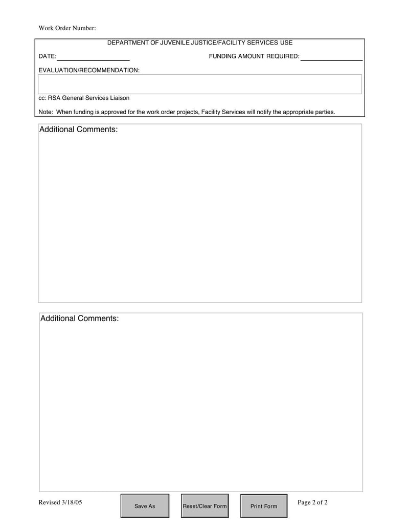 Large thumbnail of Florida Repair and Maintenance Work Order