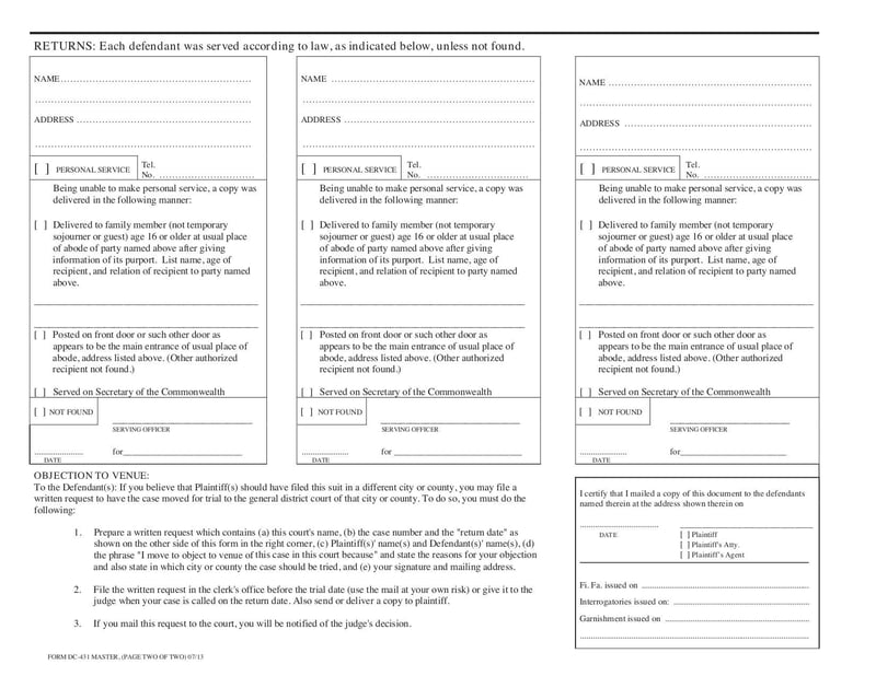 Large thumbnail of Form DC-431 - May 2021