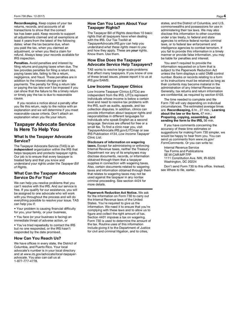 Large thumbnail of Form 730 - Dec 2017