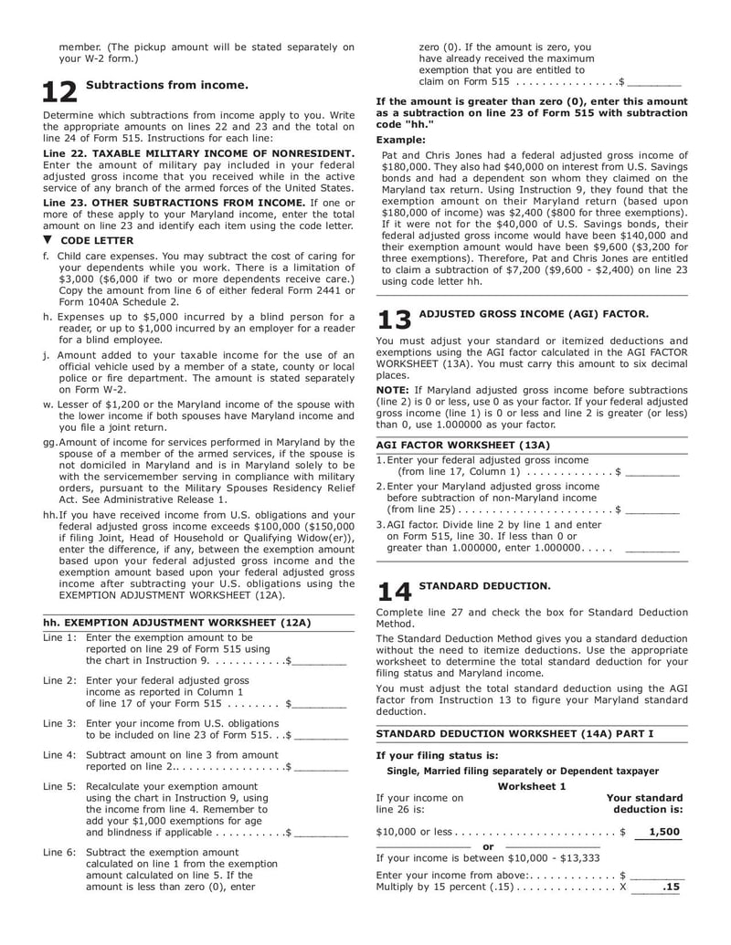 Large thumbnail of Maryland Tax Form 515 - Sep 2017