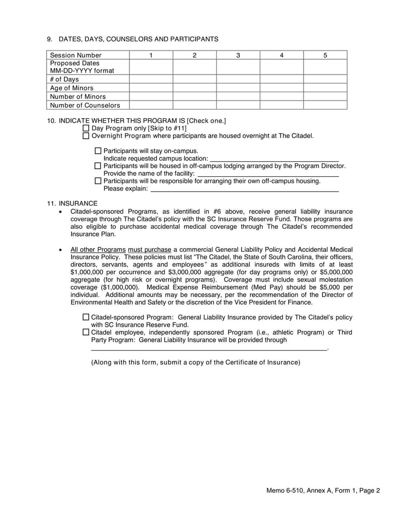 Large thumbnail of The Citadel Approval of Materials for Activities Involving Minors