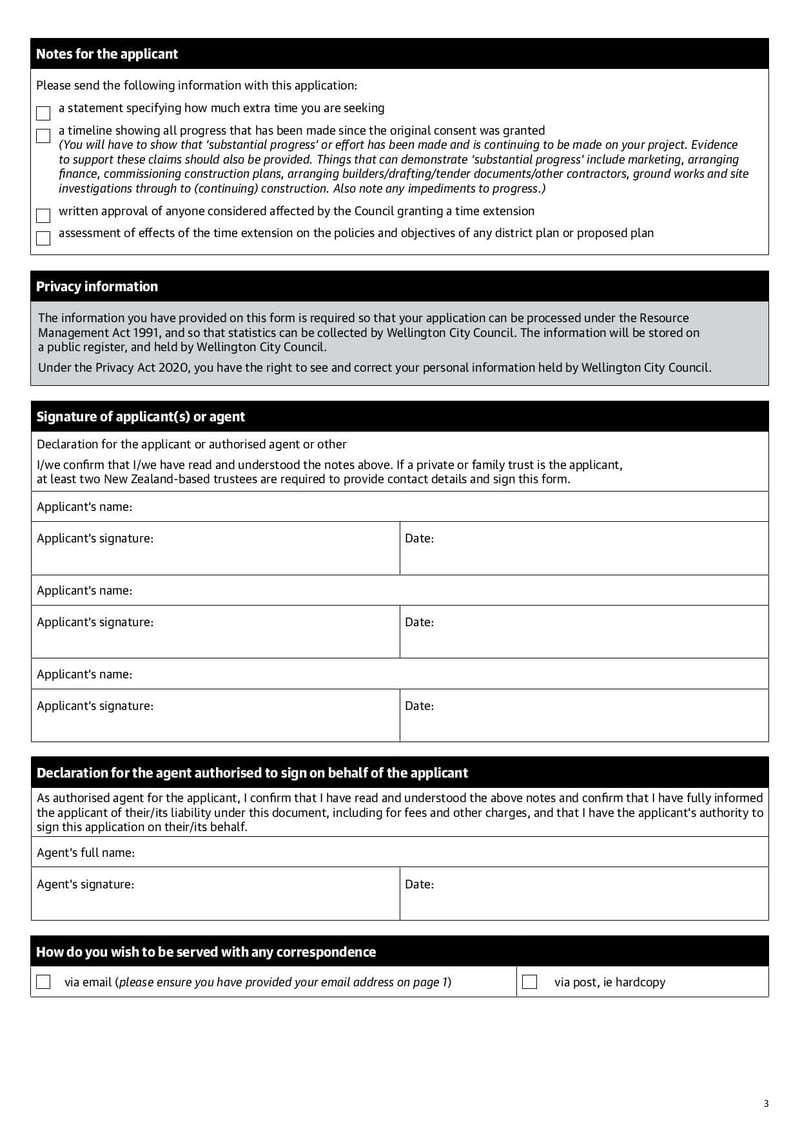 Large thumbnail of Extension of Time for Resource Consent Application Form - Mar 2021