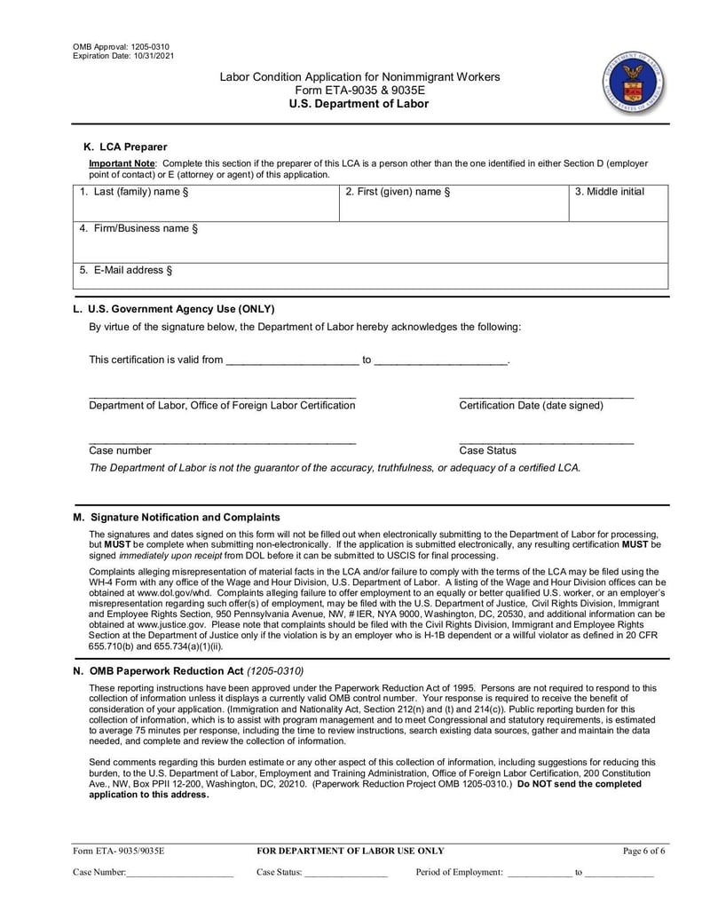 Large thumbnail of ETA Form 9035 - Nov 2018