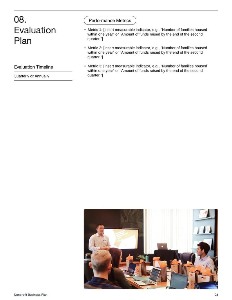 Nonprofit Business Plan Template for mission-driven organizations seeking funding and growth