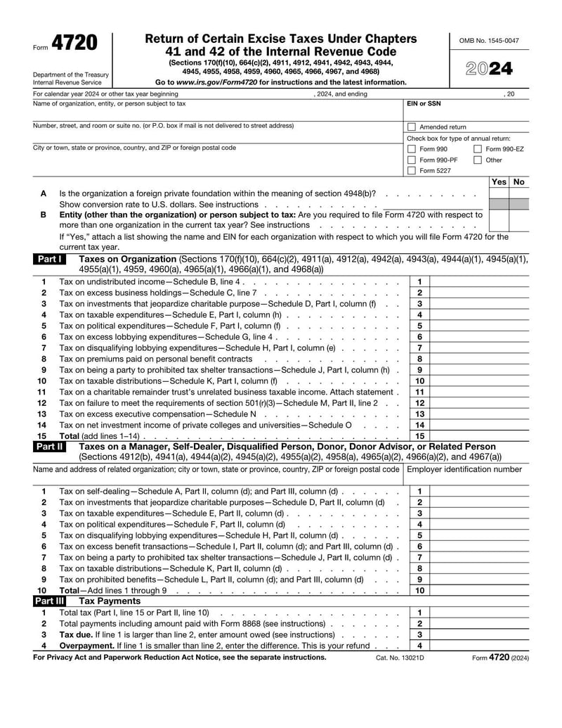 Large thumbnail of Form 4720 - 2024
