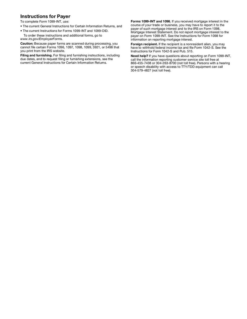 Large thumbnail of Form 1099-INT - Jan 2022