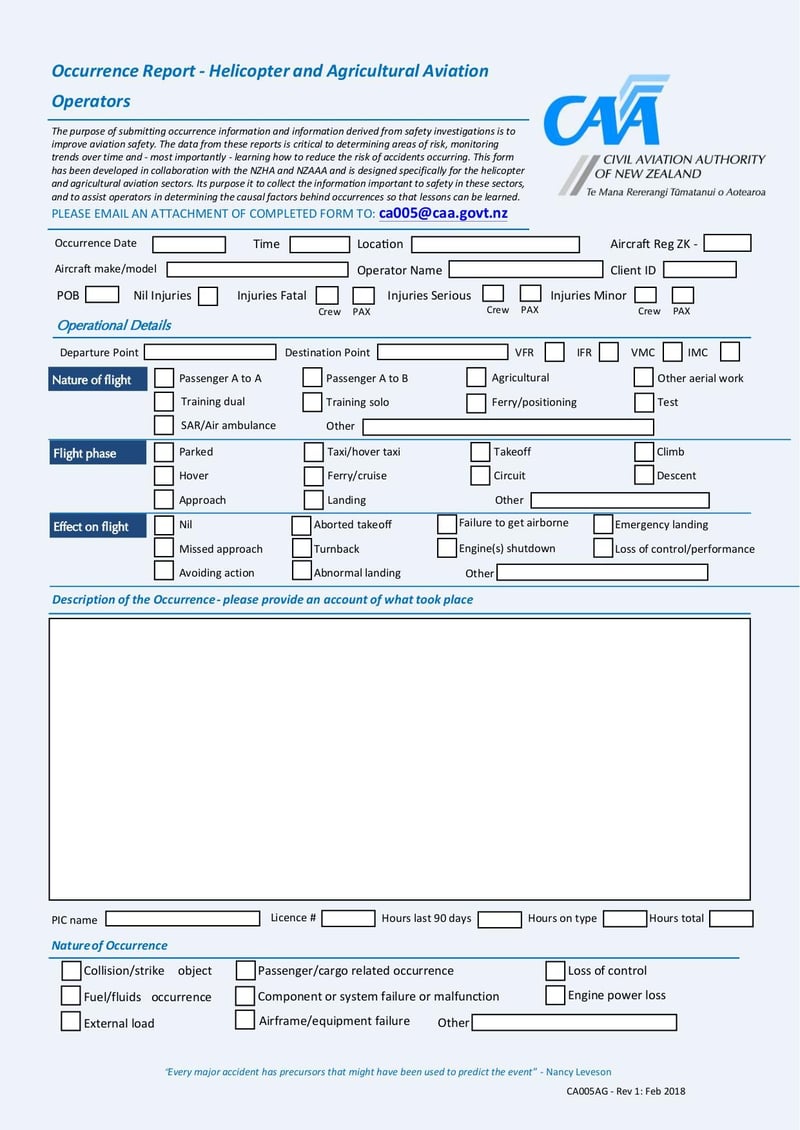 Large thumbnail of Form CA005AG - Feb 2018