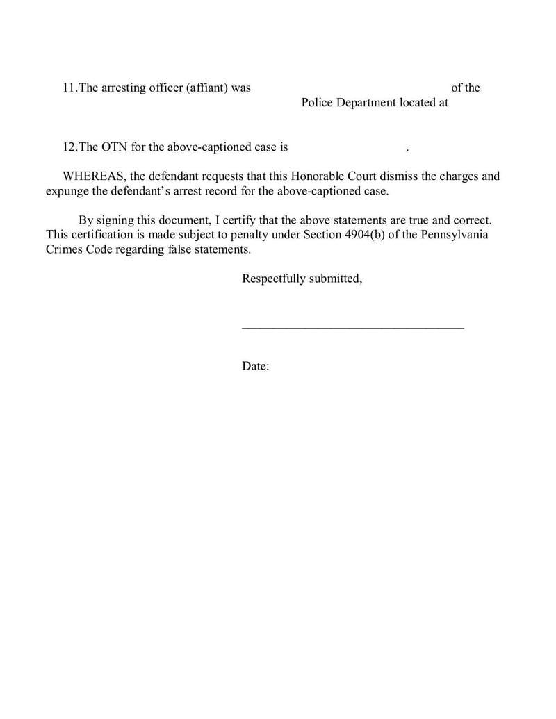 Large thumbnail of Motion for Dismissal and Expungement ARD Form - Apr 2013