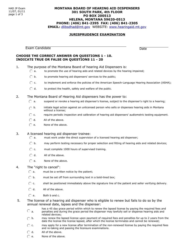 Large thumbnail of Montana Jurisprudence Examination